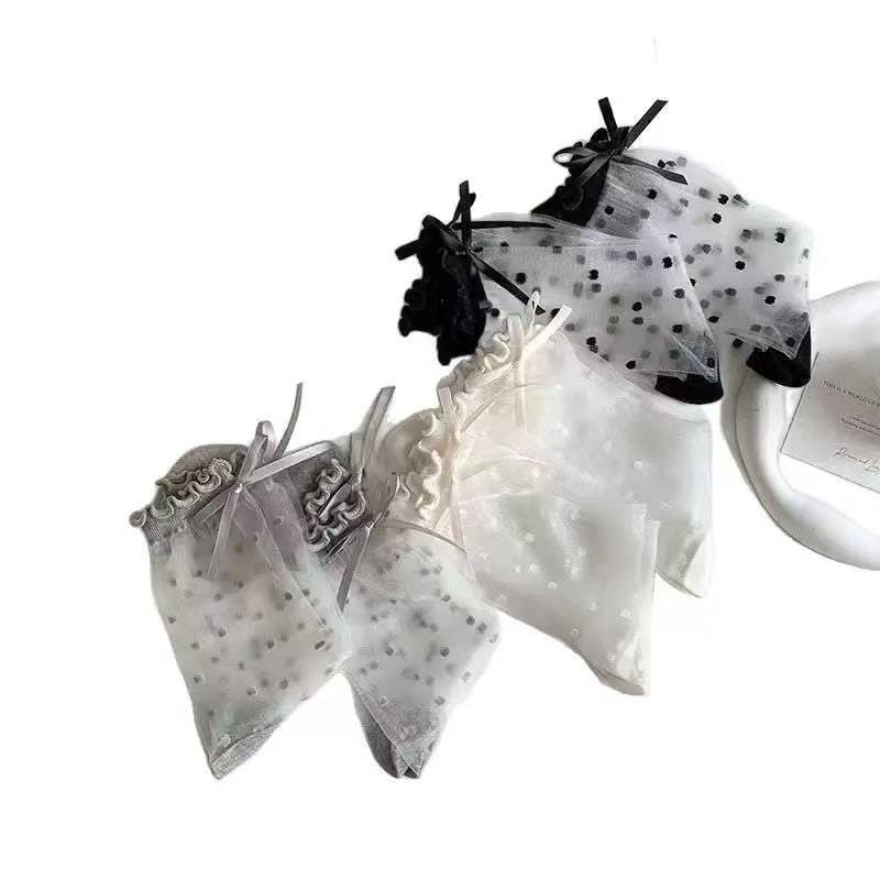 🧦 Offizieller Shop – Atmungsaktive Socken aus Eisseide mit Polka-Dot-Design